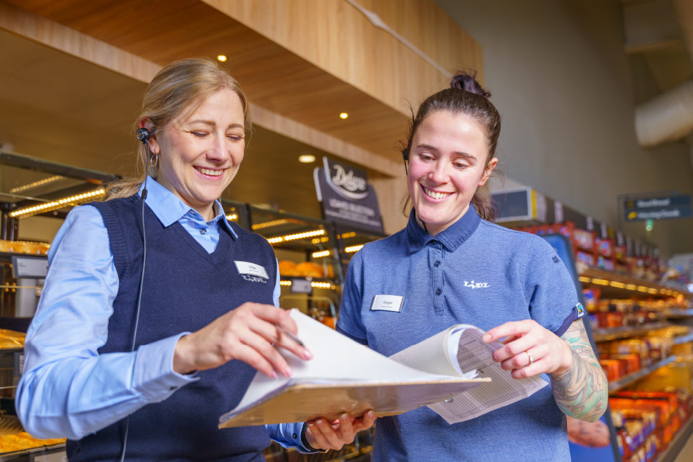 Lidl staff in the bakery
